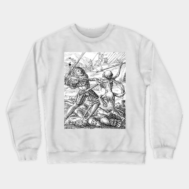 The Knight - the Dance of Death - Hans Holbein Crewneck Sweatshirt by themasters